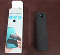 Portable screen cleaner set with storage sleeve, dark gray roller and boxed mist