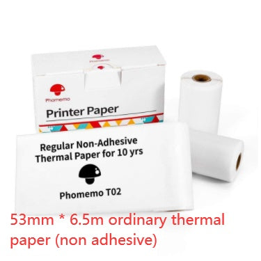 Thermal label paper pack with non-adhesive rolls for mini label printer