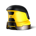 Cordless electric ice scraper with yellow body and black protective housing